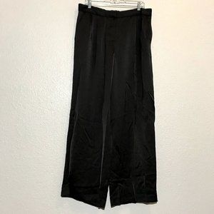 Vince Camuto Black Satin Wide Leg Pants
